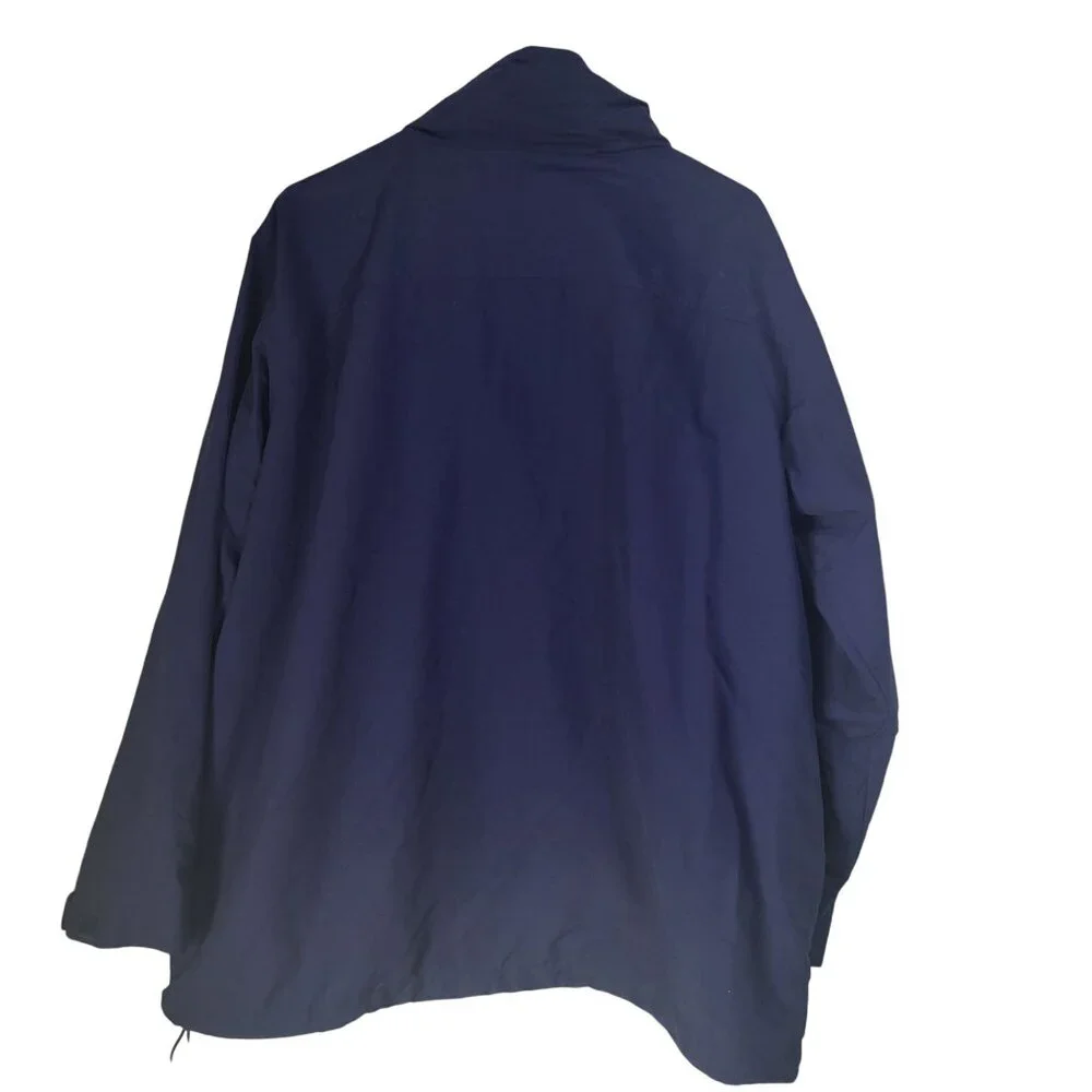 L.L. Bean Women's 2XL Lightweight Windbreaker Navy Blue Nylon Jacket Vintage VTG - Picture 3 of 11